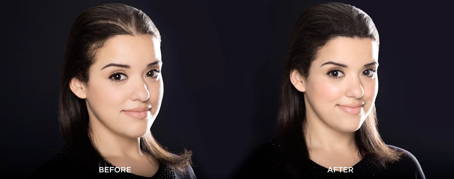 Före och efter med hårfibrer 5